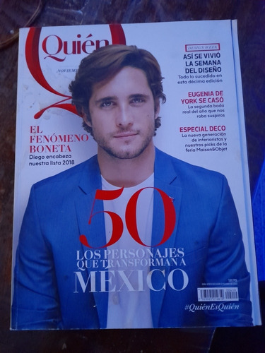 Revista Quien Diego Boneta. Luis Miguel.  Canelo Alvarez 