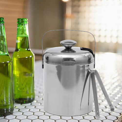 Cubo Hielo Acero Inoxidable Y Mango For Vino,
