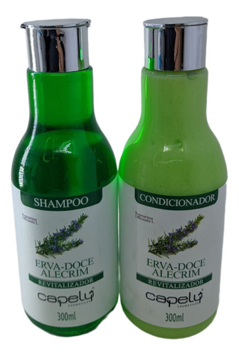 Kit Shampoo 300ml Cond 300ml Erva Doce Alecrim Capely