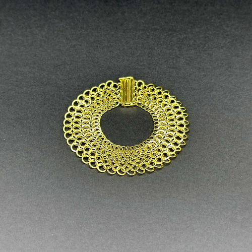 Pulseira Em Ouro 14k 585 Artesanal Feito A Mão - Refinado
