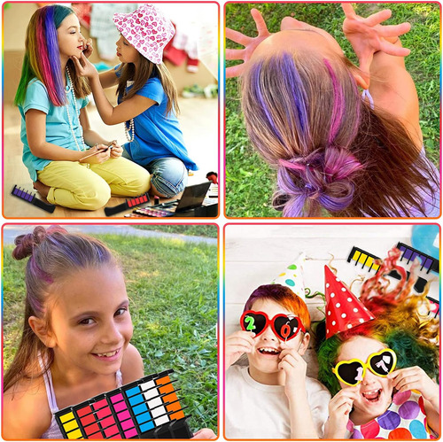 10 Colores Peine De Tiza Para Teñir El Cabello Lavable