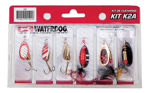 Kit Cucharas Waterdog K2a Giratorias Trucha Tararira X6 U.