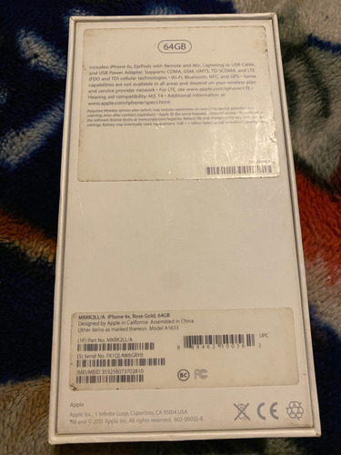 Iphone 6s Plus 64gb Oro Rosa - En Caja Con Funda Negra *69 % Rosa (Usado)
