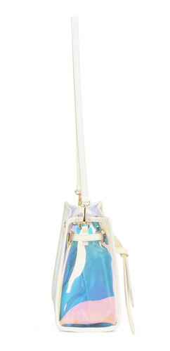 Bolsa Ombro Holográfica Up4you Transparente Transversal