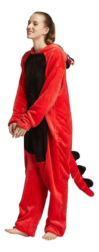 Pijama Enterito Con Capucha Dinosaurio Para Adultos
