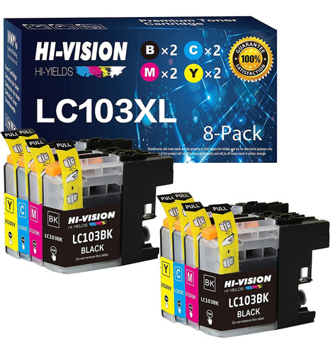 Hi-vision  Compatibles Brother Lc-103 Lc103 Xl High Yield Bl