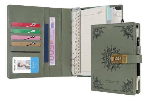 Wason Journal Con Lock A5 Binder Diary Diary Spiral Notebook