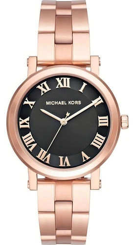Relógio Michael Kors Mk3585 Norie Rose Rose Preto