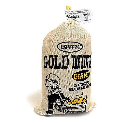Gold Mine Giant Nugget Bubble Gum - Bolsa De 8.82 Oz (1 Bols