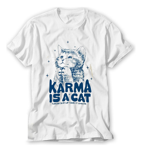 Remera Taylor Swift Karma Is A Cat The Eras Tour