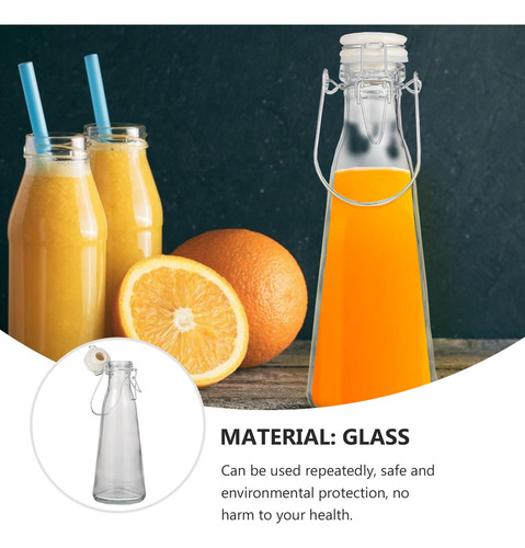Botellas Con Tapa Abatible Para Bebidas, Botella De Vidrio A