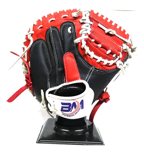Guante Catcher Beisbol Beisbolmania R2000jr Rojo 32.5 In Color Negro/rojo
