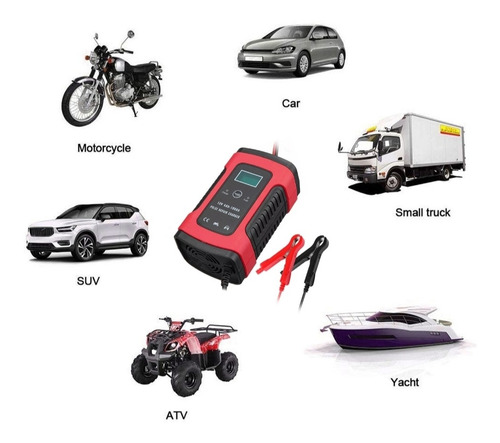 Imagen 3 de 3 de Cargador Inteligente Portatil Baterias Para Carros Y Motos