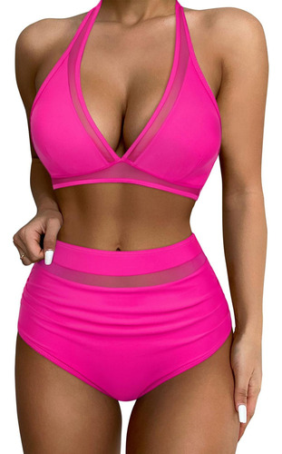 Bañador Tankini De Malla De Mujer De Color Negro [u]