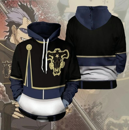Sudadera Anime Black Clover Magna Swing Con Gorra