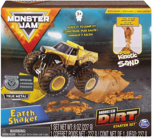 Monster Jam Earth Shaker Monster Dirt Kinetic Sand Set