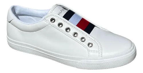 Tenis Tommy Hilfiger De Dama Signature Fw0fw06853 Blanco