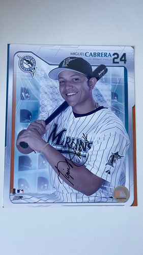 Miguel Cabrera Foto Marlins Photo Files 2006 Firmada