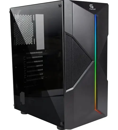 Foto do produto: Gabinete Gamer Fortrek Holt Mid Tower RGB Preto ATX Micro-ATX Acrílico RGB