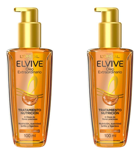 Aceite Capilar Elvive 100ml Todo Tipo De Cabello !!! 2 Pack