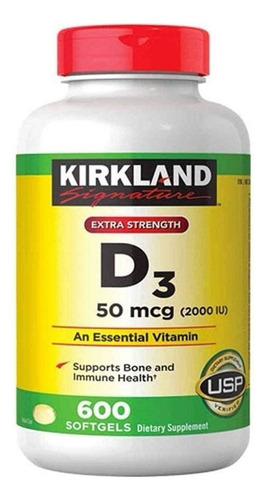 Vitamina D3 Kirkland 600 Cap - Unidad a $140