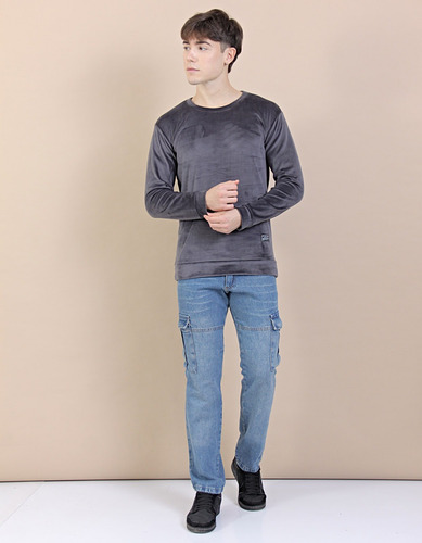 Buzo Hombre Gris Claro Plush Lauper Sport