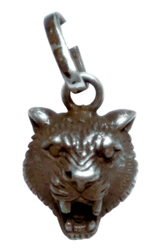 Dije Cabeza Tigre Mini Detallado Plata Ley 925 Diseño Esp