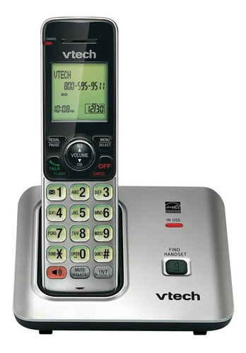 Teléfono VTech CS6619-2 inalámbrico - color negro/plateado