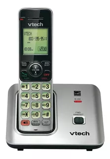 Teléfono inalámbrico VTech CS6619-2 negro y plateado