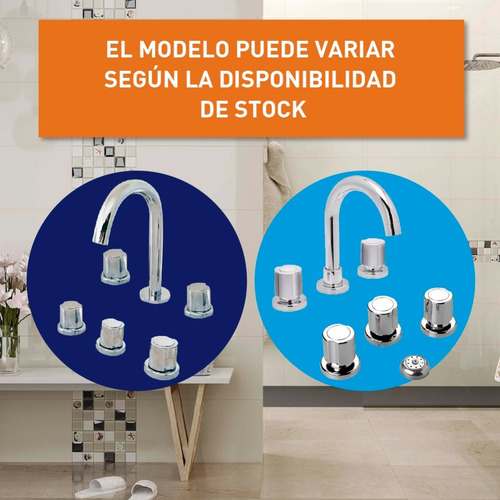 Imagen 3 de 10 de Juego Baño Completo Inodoro Bidet Mochila Vanitory Griferia