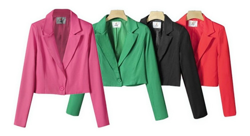 Chaqueta Corta Blazer Con Forro  Hg11098