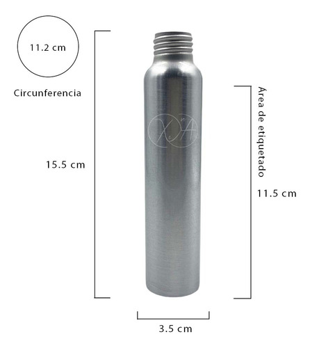 Botella Aluminio Envase 120 Ml Rosca 24/410 Sin Tapa X 288