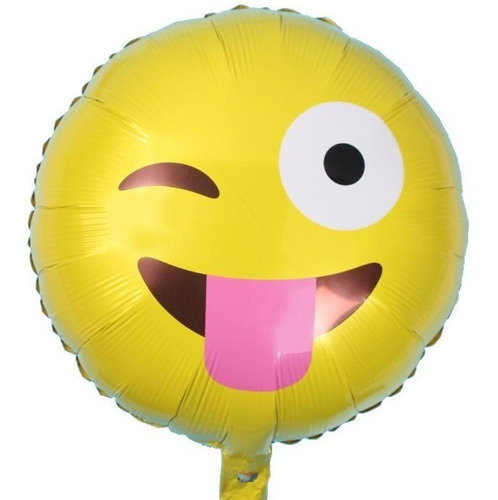 Globos Metalizados Emoticon Emoji 45cm
