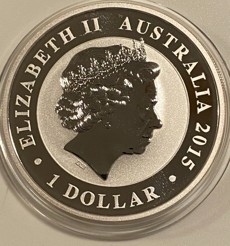 Aus1035 Australia Onza Plata Kookaburra 2015 Ayff (Usado)
