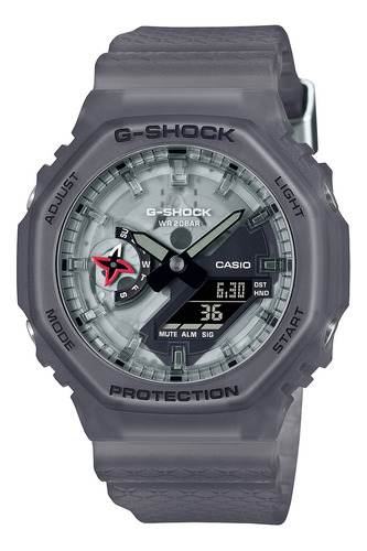 Reloj Hombre Casio Ga-2100nnj-8adr G-shock Correa Gris Bisel Gris Fondo Gris