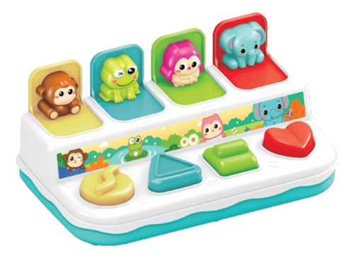 Brinquedo Turminha Pop-up Botões Interativos Animais Bebê