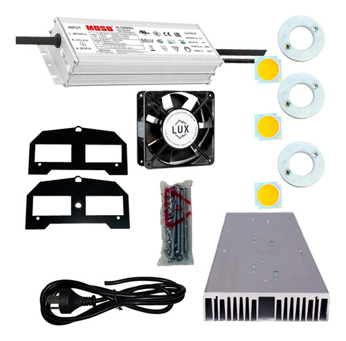 Combo Kit Led 240w Samsung Lc080d Full Spectrum Completo Luz 3500k
