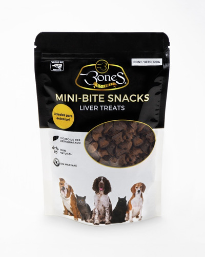 Mini Bite Snacks - Liver Treats - Premios Naturales P/perros