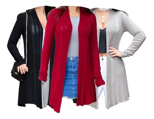 Kimono Feminino Blusa Cardigan Manga Longa Modelo 2018 MercadoLivre