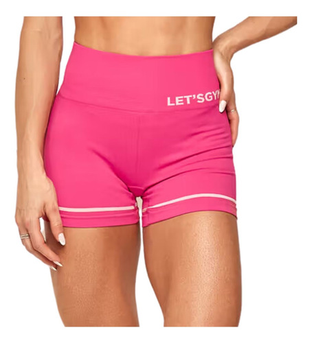 Short Feminino Fitness Bermuda Treino Lets Gym Filtro Uv50