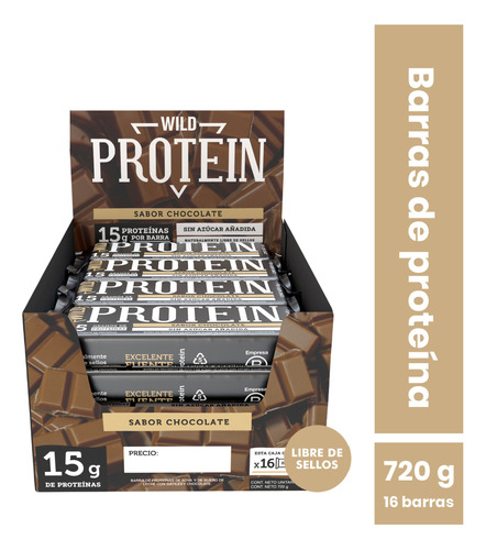 Wild Protein Chocolate 16 Unidades