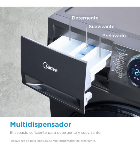 Lavasecadora Midea Carga Frontal Smart Dial 12.5 Kg / 7 Kg