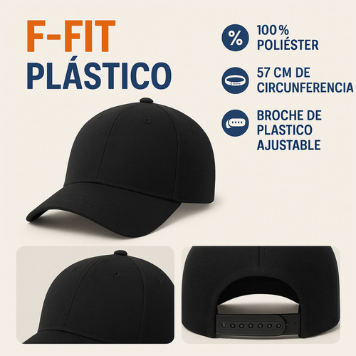 Gorra F-fit Abierta 50 Pzs Color A Elegir