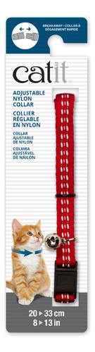 Collar Gato Reflectante Anti Ahorque/ Cat It/boxcatchile Color Rojo