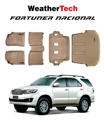 Alfombras Weathertech Fortuner Nacional Beige 