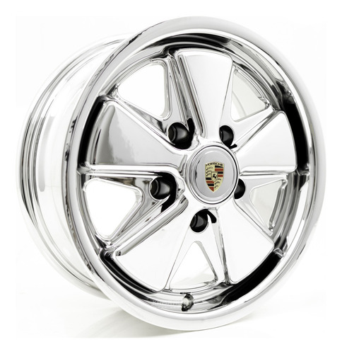 Rodas 16 Porsche Fuchs 911r 5x130 Fusca Kombi Vw 2 Talas Cor Cromada
