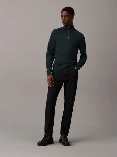 Sweater Merino Rws Quarter Zip Verde Calvin Klein