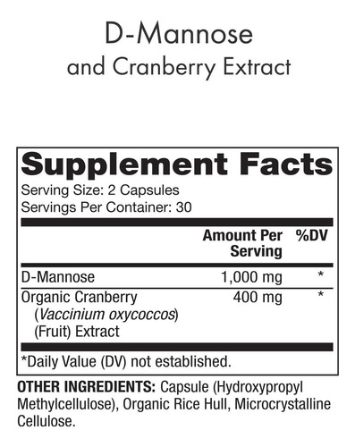 Dr. Mercola D-mannose And Cranberry Extract Dietary Suppleme