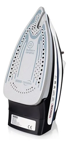 Plancha Vapor Cerámica Thomas Th-7170 2200w Negro Blanco