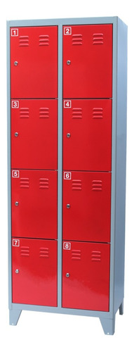 Lockers Metalico 8 Puertas Guardabolso-bolsero Cerraduras
